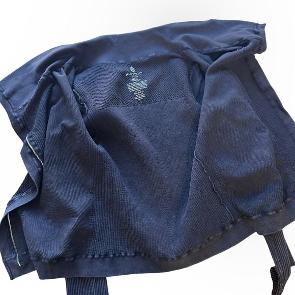 Free People Movement XS Black Mercury Moto Zip Seamless Knit Athletic Jacket - Picture 7 of 7